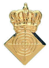 Königsabzeichen Miniatur vergoldet mit langer Anstecknadel